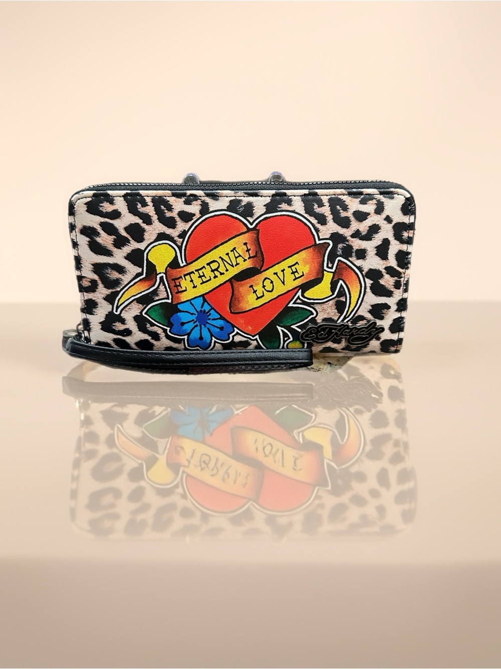 Ed Hardy Leopard Wristlet Wallet